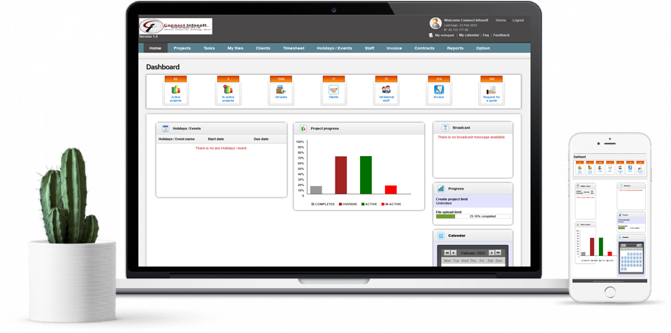 Project Management System-Connect Infosoft Technologies