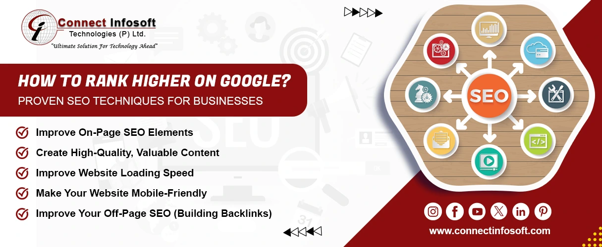 Proven SEO Techniques to Rank Higher on Google | Connect Infosoft